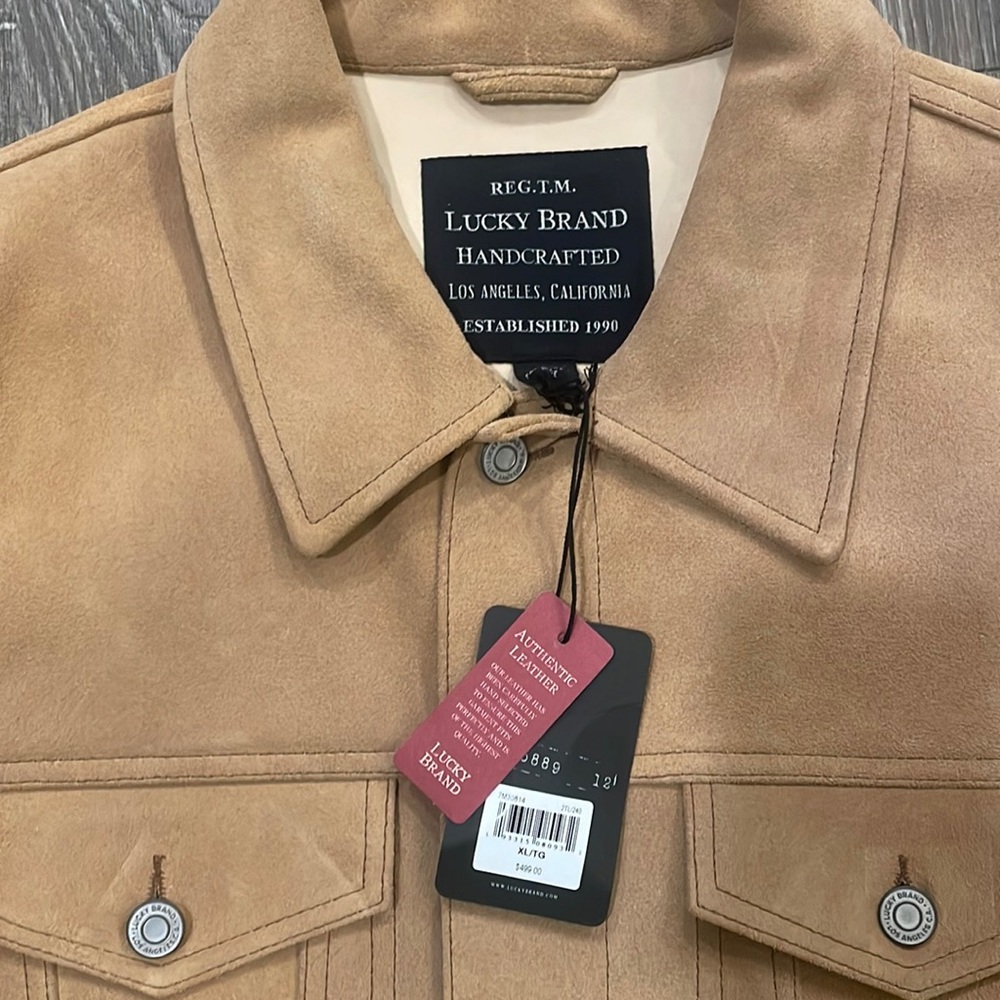 Lucky Brand leather trucker jacket